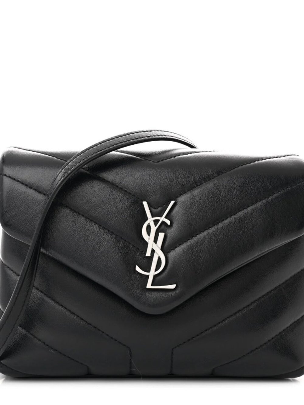 NWOT Saint Laurent Y Quilted Toy Loulou Crossbody Shoulder Bag Black Leather